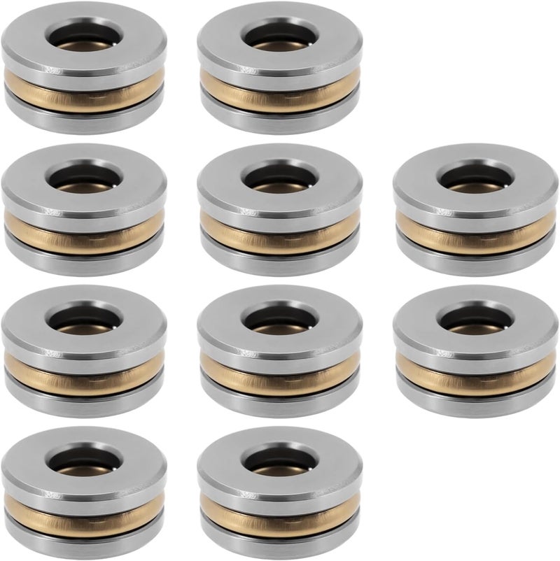 Briny River 10pcs F3-8M 11000rpm Thrust Ball Bearings 3x8x3.5mm Chrome Steel Suitable for Oven Turntable Jack Pump - Image 1
